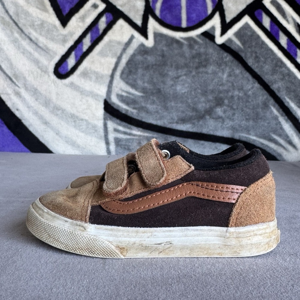 Size 8c - Vans tan old skool v Boys Toddler trainers